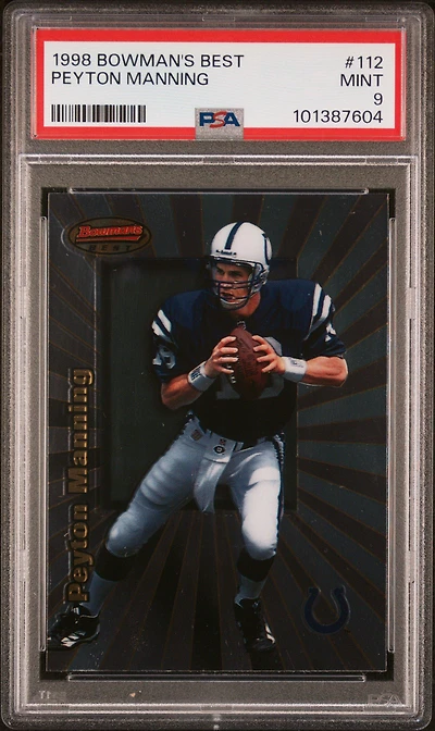 1998 Bowman's Best 112 Peyton Manning PSA 9