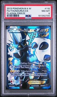 2013 Pokemon Black & White Plasma Freeze 110 Full Art/thundurus Ex PSA