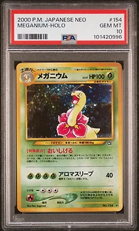 2000 Pokemon Japanese Neo 154 Meganium-holo PSA