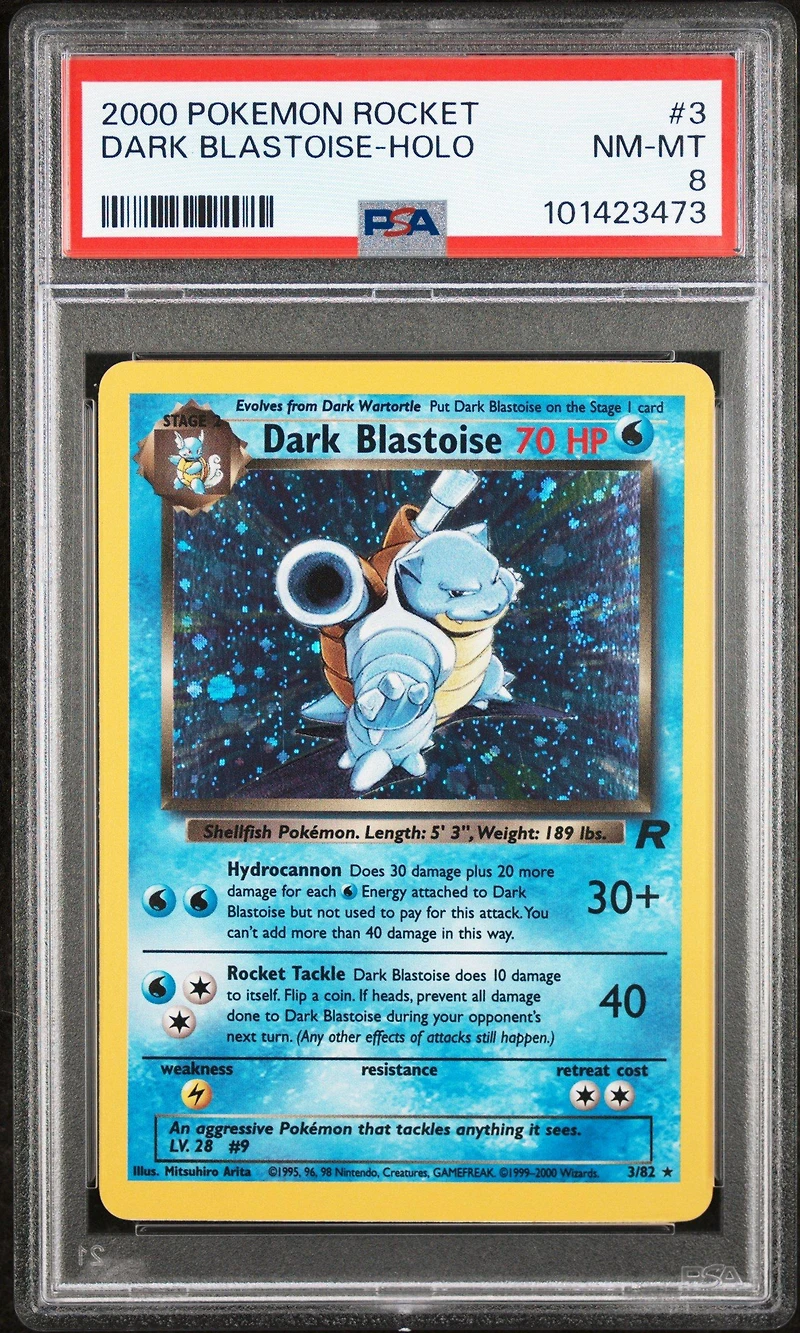 2000 Pokemon Rocket 3 Dark Blastoise-holo PSA