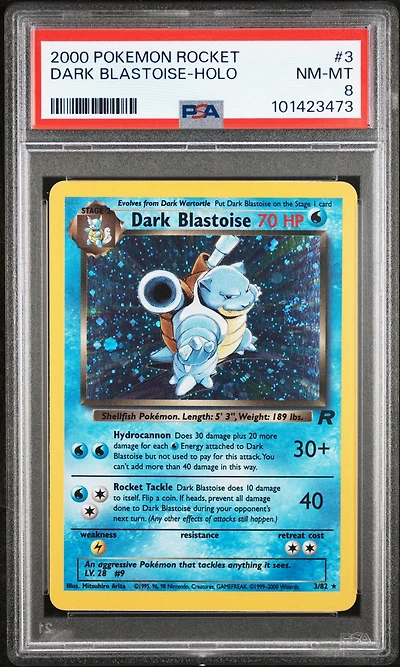 2000 Pokemon Rocket 3 Dark Blastoise-holo PSA