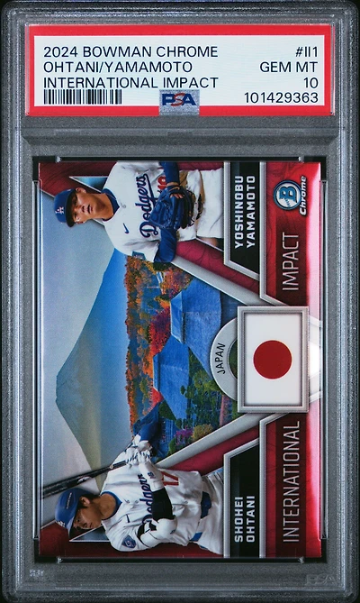 2024 Bowman Chrome International Impact Ii1 Shohei Ohtani/yoshinobu Yamamoto PSA 10