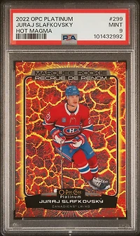 2022 O-pee-chee Platinum 299 Juraj Slafkovsky Hot Magma PSA 9