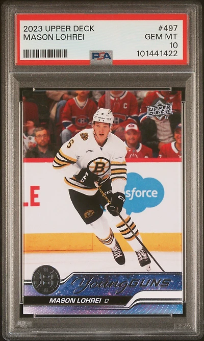 2023 Upper Deck 497 Mason Lohrei PSA 10