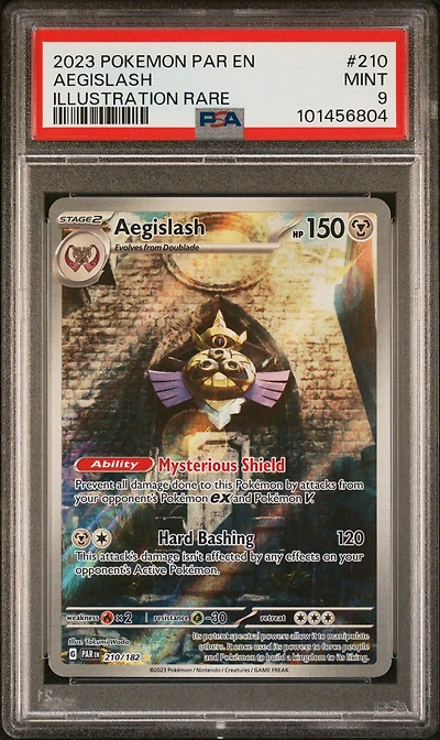 2023 Pokemon Par En-paradox Rift 210 Aegislash Illustration Rare PSA