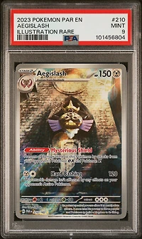 2023 Pokemon Par En-paradox Rift 210 Aegislash Illustration Rare PSA