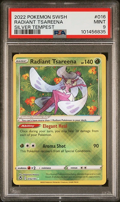 2022 Pokemon Sword & Shield Silver Tempest 016 Radiant Tsareena PSA