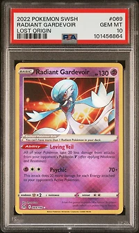 2022 Pokemon Sword & Shield Lost Origin 069 Radiant Gardevoir PSA