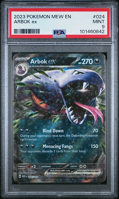 2023 Pokemon Mew En-151 Arbok Ex PSA