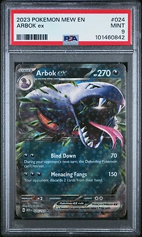 2023 Pokemon Mew En-151 Arbok Ex PSA