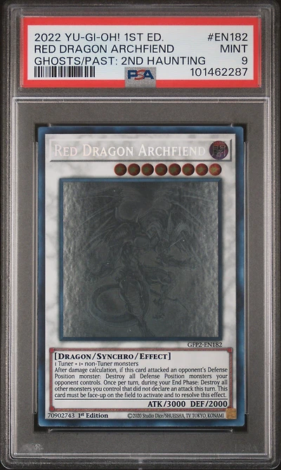 2022 Yu-gi-oh! Gfp2-ghosts From The Past: The 2nd Haunting En182 Red Dragon Archfiend 1st Edition PSA