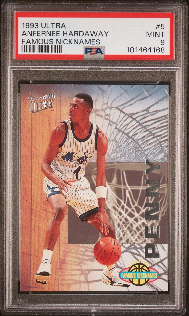 1993 Ultra Famous Nicknames 5 Anfernee Hardaway PSA 9