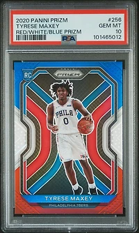 2020 Panini Prizm 256 Tyrese Maxey Red// Prizm PSA
