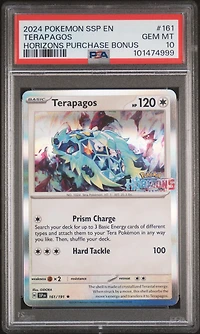 2024 Pokemon Ssp En-surging Sparks 161 Terapagos Pokemon Horizons Purchase Bonus PSA