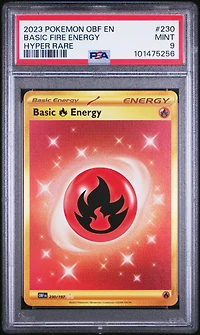 2023 Pokemon Obf En-obsidian Flames 230 Basic Fire Energy Hyper Rare PSA