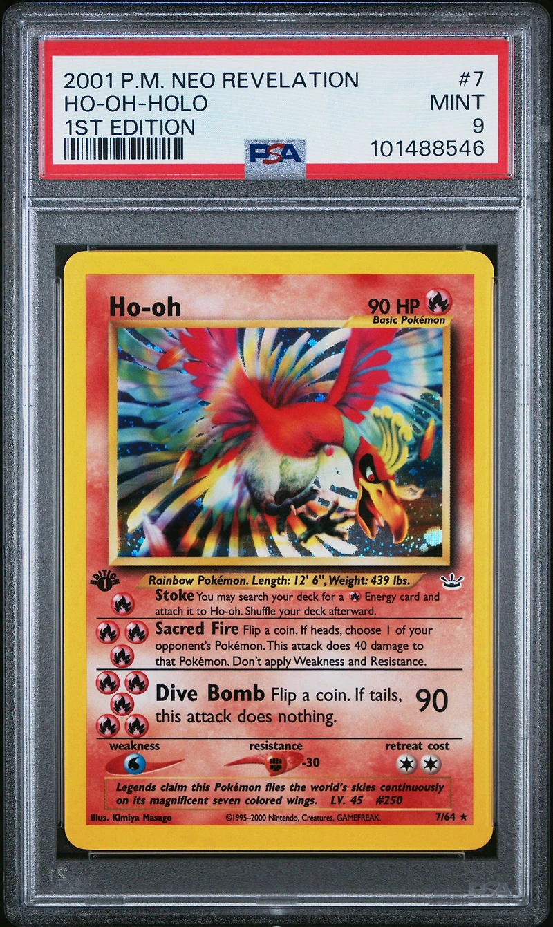 2001 Pokemon Neo Revelation 1st Edition 7 Ho-oh-holo PSA