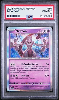 2023 Pokemon Mew En-151 150 Mewtwo PSA