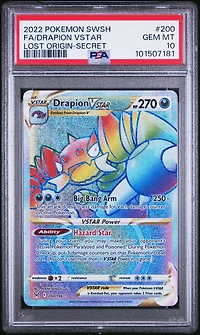 2022 Pokemon Sword & Shield Lost Origin 200 Full Art/drapion Vstar Secret PSA 10