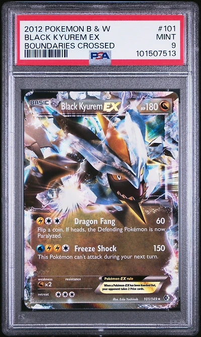 2012 Pokemon Black & White Boundaries Crossed Black Kyurem Ex PSA