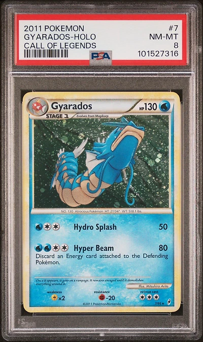 2011 Pokemon Call Of Legends 7 Gyarados-holo PSA
