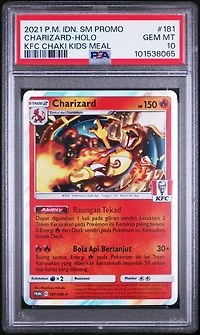 2021 Pokemon Indonesian Sm Promo 181 Charizard-holo Kfc Chaki Kids Meal PSA 10