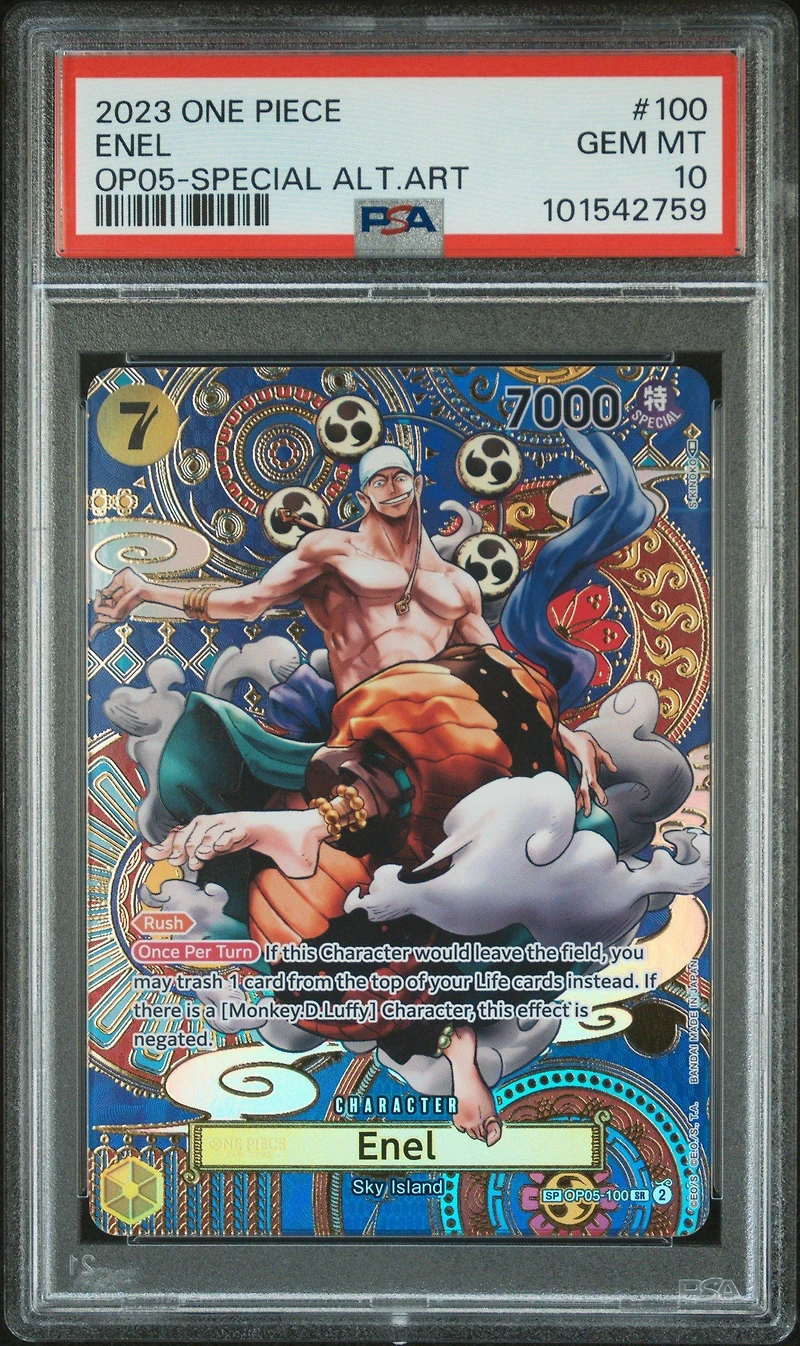 2023 One Piece Op05-awakening Of The New Era 100 Enel Special Alternate Art PSA 10