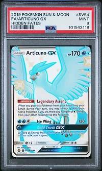 2019 Pokemon Sun & Moon Hidden Fates Sv54 Full Art/articuno Gx PSA