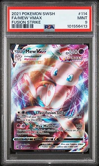 2021 Pokemon Sword & Shield Fusion Strike 114 Full Art/mew Vmax PSA