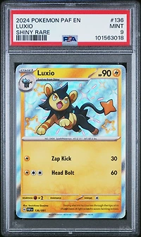 2024 Pokemon Paf En-paldean Fates 136 Luxio Shiny Rare PSA