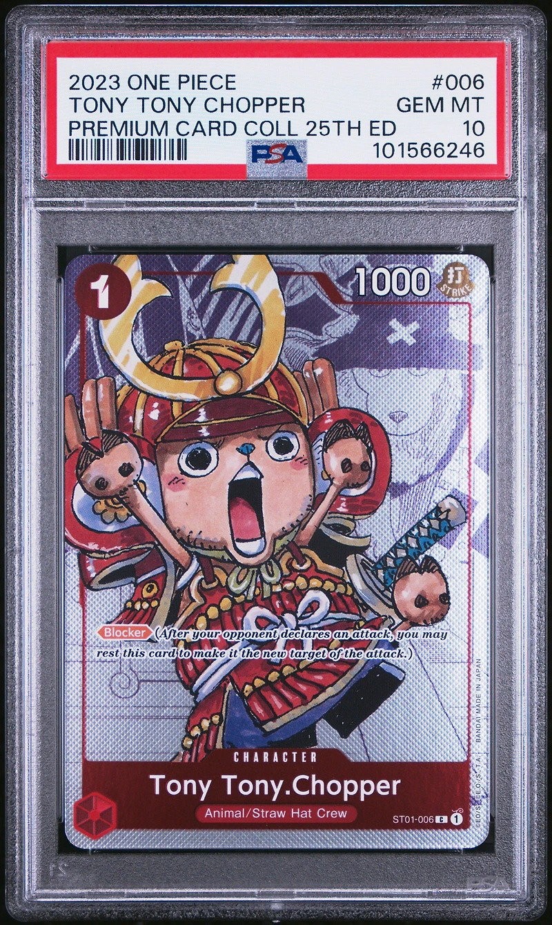2023 One Piece Premium Bandai Premium Card Collection 25th Edition 006 Tony Tony Chopper PSA 10