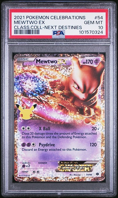 2021 Pokemon Celebrations Classic Collection 54 Mewtwo Ex PSA