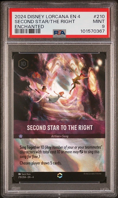 2024 Disney Lorcana En 4-ursula's Return 210 Second Star To The Right Enchanted PSA