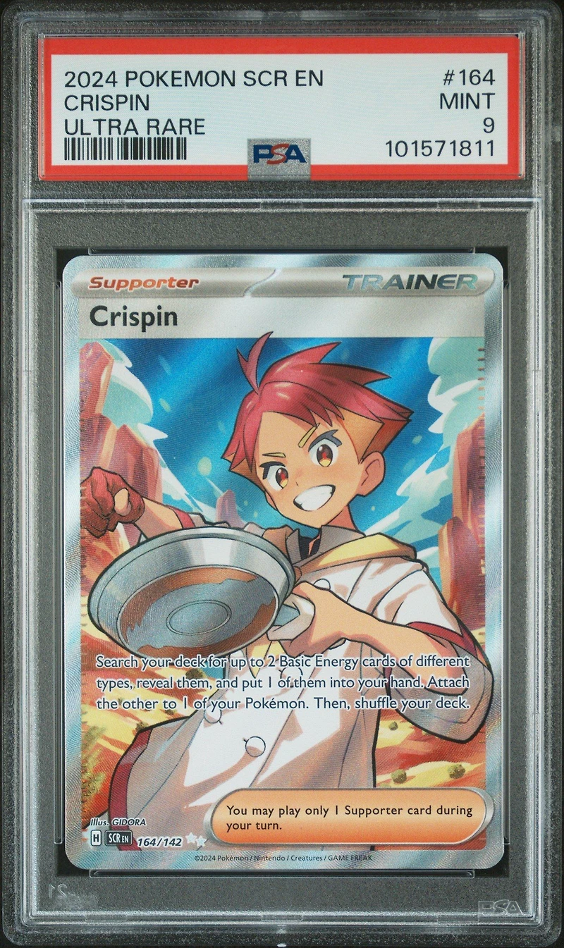 2024 Pokemon Scr En-stellar Crown 164 Crispin Ultra Rare PSA