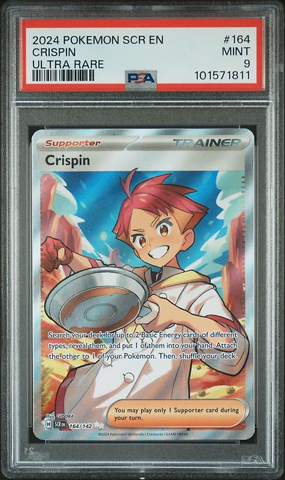2024 Pokemon Scr En-stellar Crown 164 Crispin Ultra Rare PSA