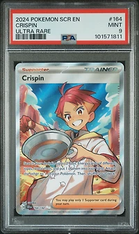 2024 Pokemon Scr En-stellar Crown 164 Crispin Ultra Rare PSA