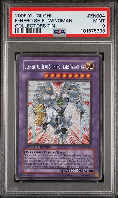 2006 Yu-gi-oh! Collectors Tin En004 Elemental Hero Shining Flare Wingman PSA 9