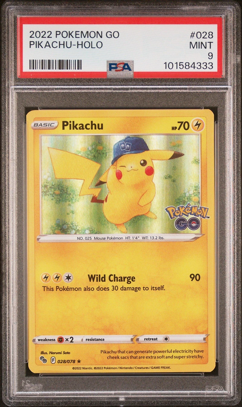2022 Pokemon Go 028 Pikachu-holo PSA