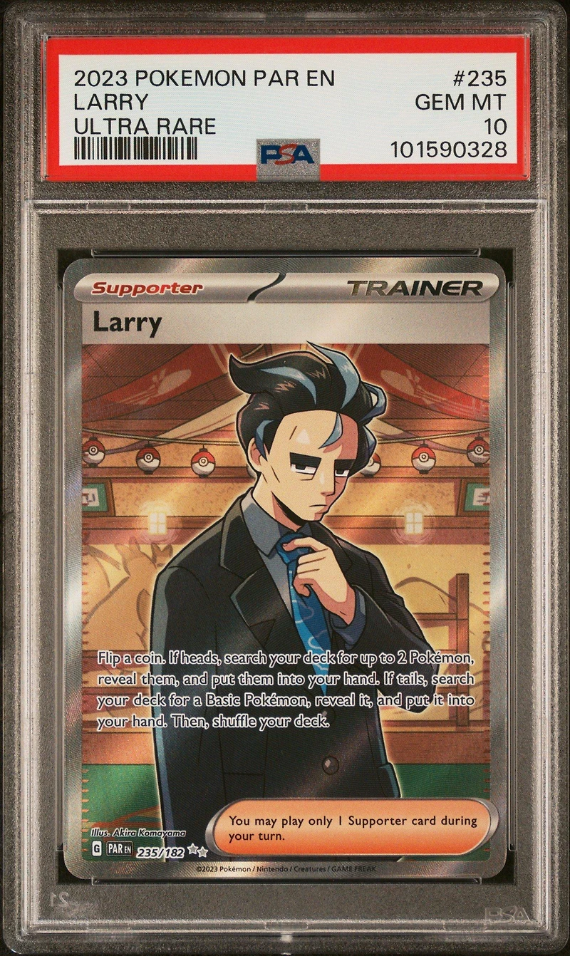 2023 Pokemon Par En-paradox Rift 235 Larry Ultra Rare PSA