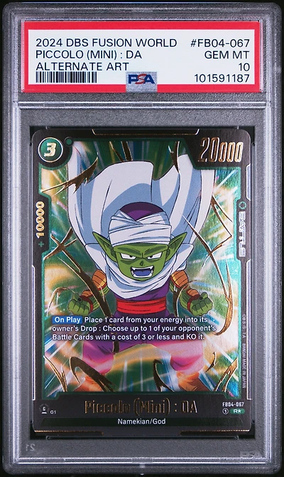 2024 Dragon Ball Super Card Game Fusion World Ultra Limit Fb04-067 Piccolo (mini) : Da Alternate Art PSA 10