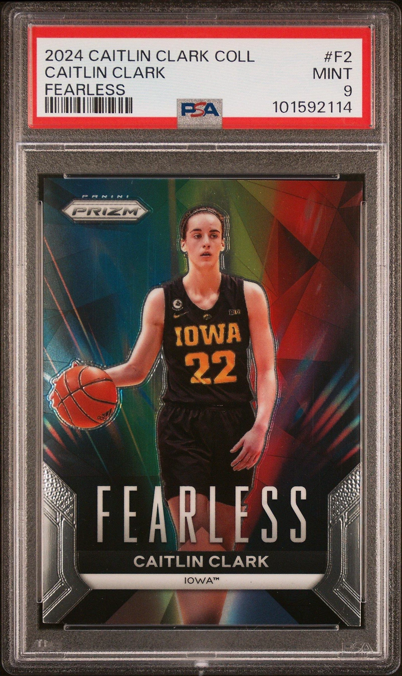 2024 Panini Caitlin Clark Collection Fearless F2 Caitlin Clark PSA 9