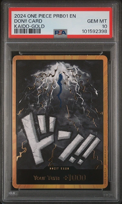 2024 One Piece Prb01-premium Booster -one Piece Card The Best- Don!! Card Kaido-gold PSA 10