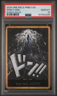 2024 One Piece Prb01-premium Booster -one Piece Card The Best- Don!! Card Kaido-gold PSA 10