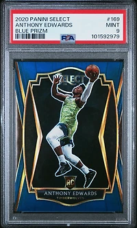 Panini Select Anthony Edwards Blue Prizm PSA