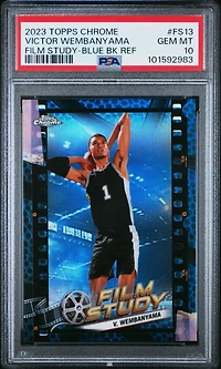 2023 Topps Chrome Film Study Fs13 Victor Wembanyama Basketball Refractor PSA 10