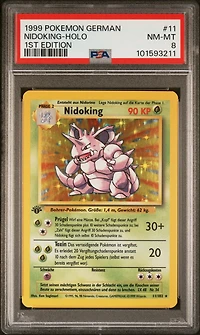 1999 Pokemon German 11 Nidoking-holo 1st Edition PSA