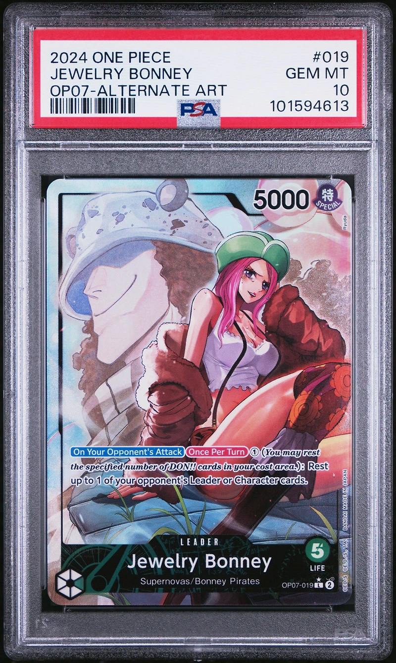 2024 One Piece 500 Years In The Future Jewelry Bonney Alternate Art PSA 10