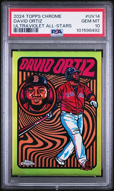 2024 Topps Chrome Ultraviolet All-stars Uv14 David Ortiz PSA 10