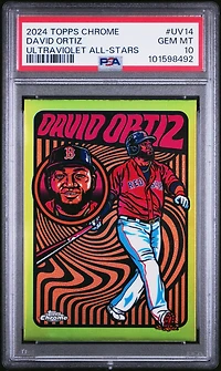 2024 Topps Chrome Ultraviolet All-stars Uv14 David Ortiz PSA 10
