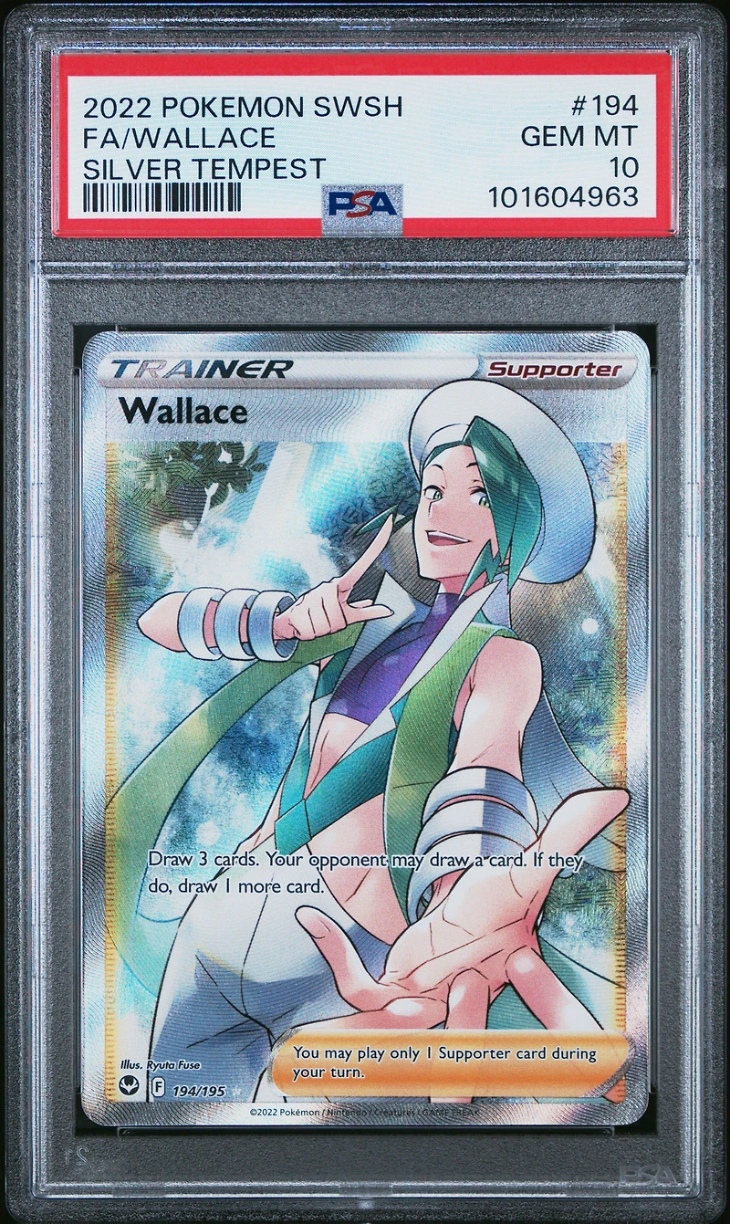 2022 Pokemon Sword & Shield Silver Tempest 194 Full Art/wallace PSA