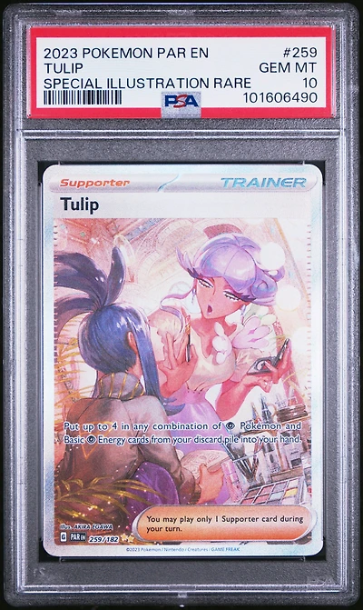 2023 Pokemon Par En-paradox Rift 259 Tulip Special Illustration Rare PSA